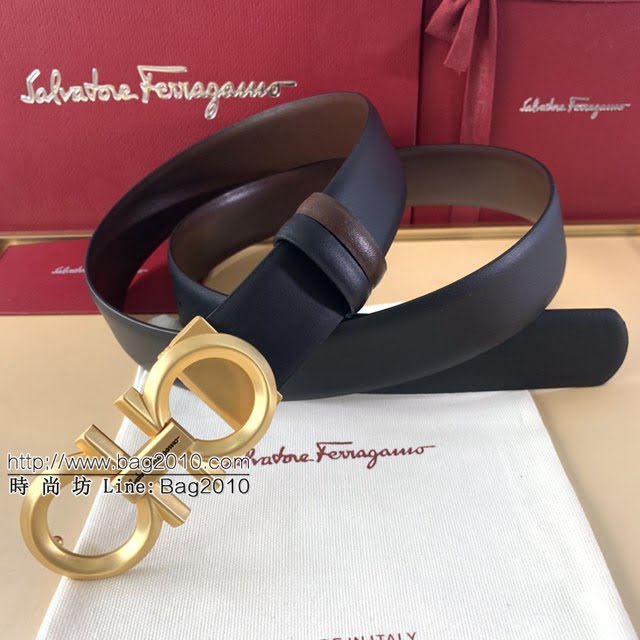 菲拉格慕男士皮帶 Ferragamo精品銅扣腰帶  jjp1955